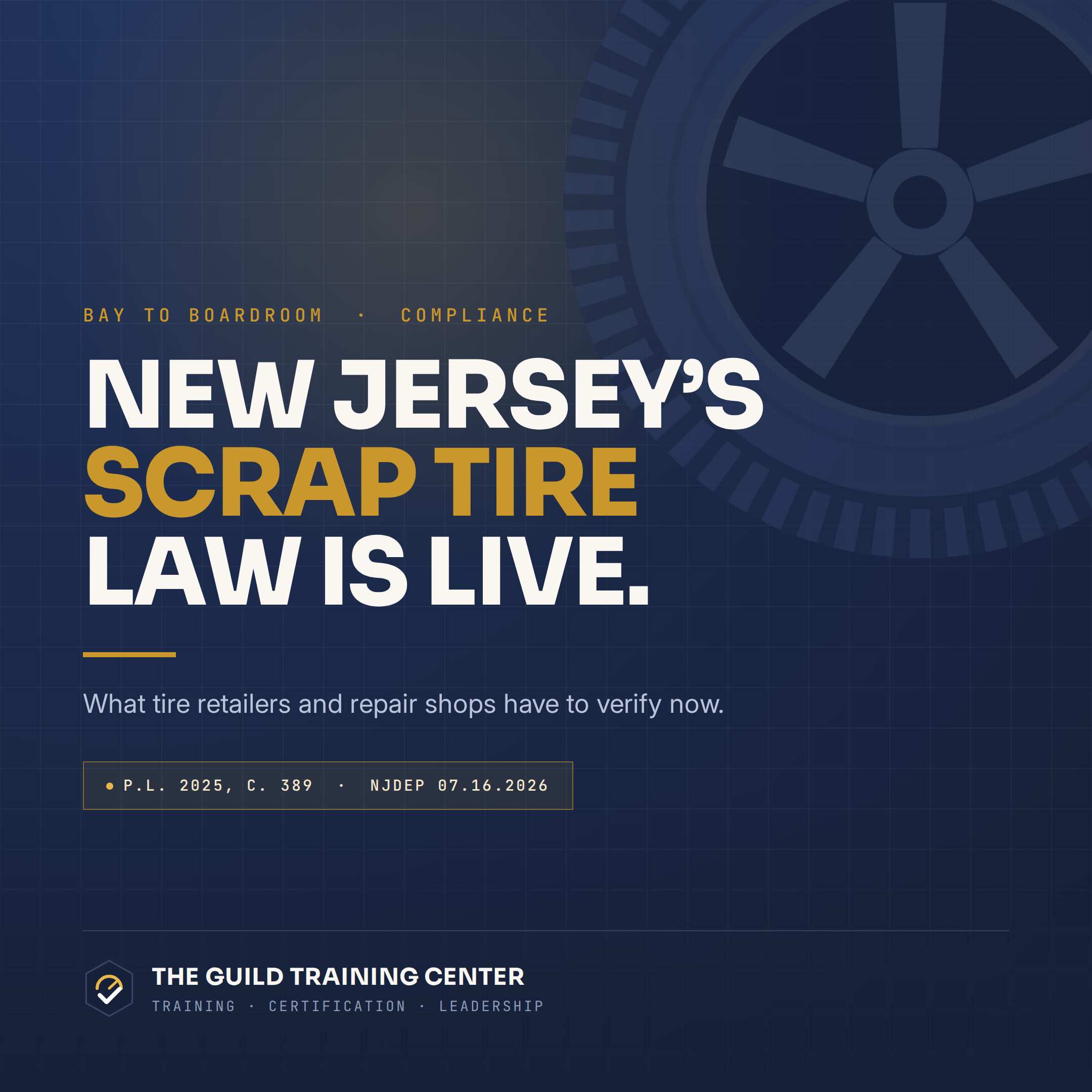 NJ Scrap Tire Law Live